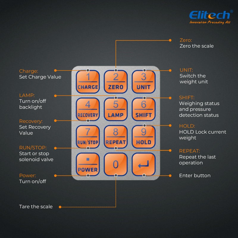Elitech LMC-200A HVAC Refrigerant Charging Scale Freon Scale 330lbs Weight with Anti-Collision Corner - Image 5